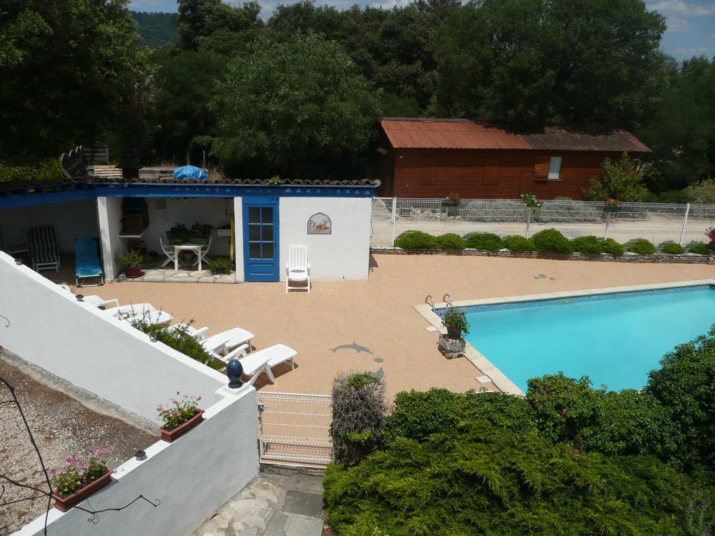 Gites De Plos Appart Chalet Piscine Spa Anduze Eksteriør bilde