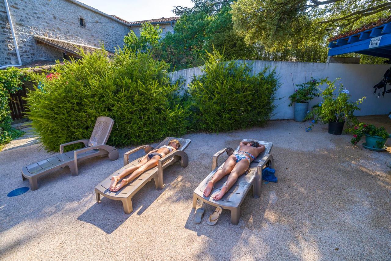 Gites De Plos Appart Chalet Piscine Spa Anduze Eksteriør bilde