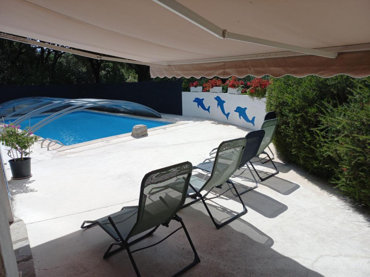 Gites De Plos Appart Chalet Piscine Spa Anduze Eksteriør bilde